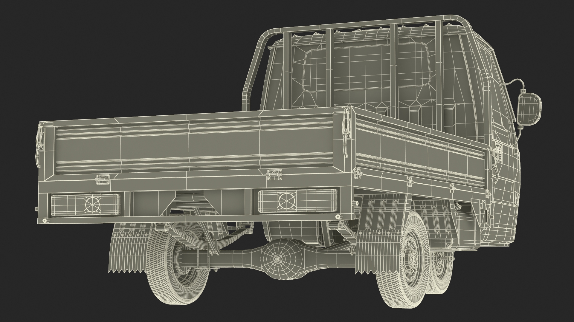 3D model Three Wheel Cargo Tuk-Tuk with Open Body