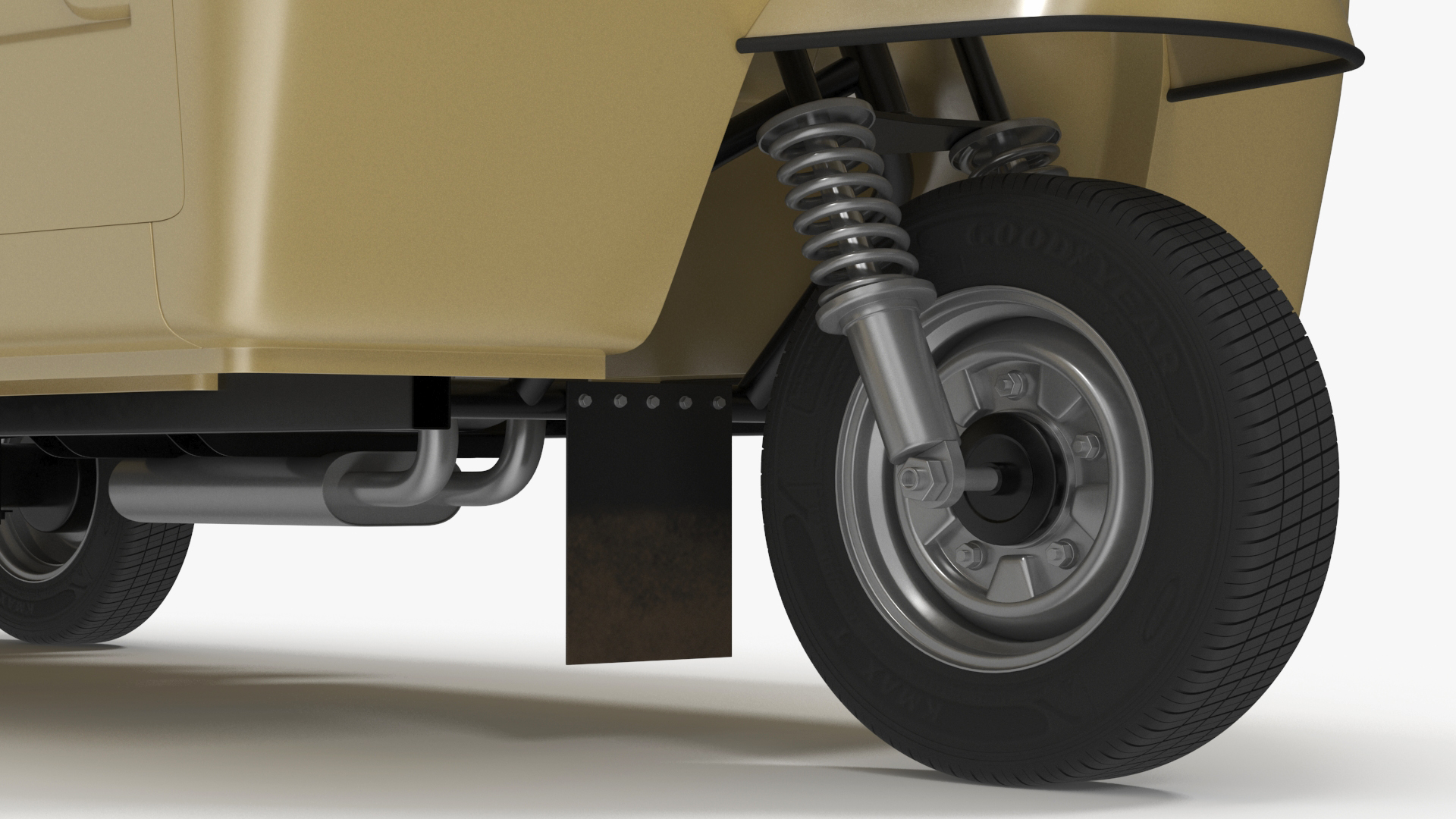 3D model Three Wheel Cargo Tuk-Tuk with Open Body