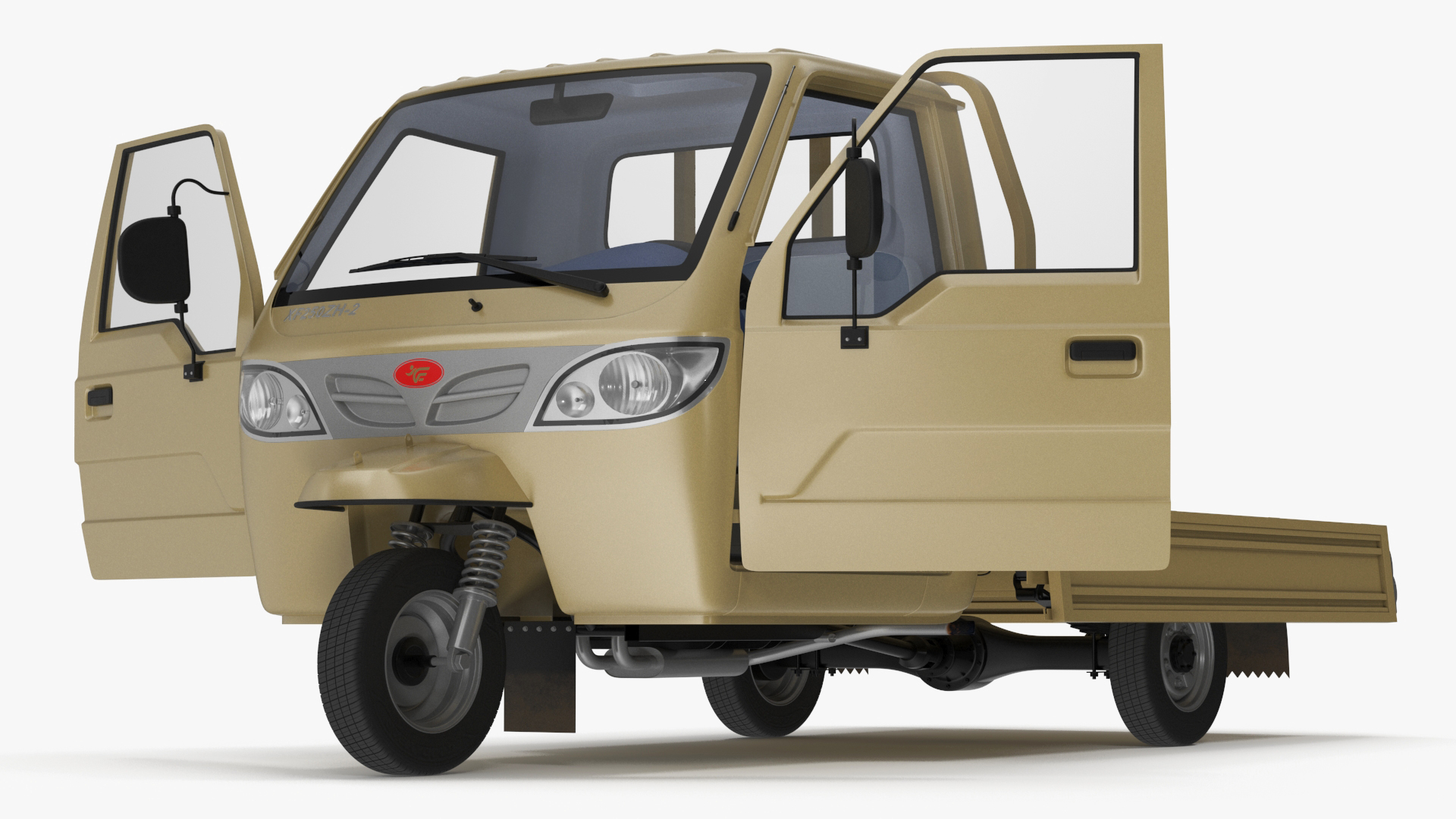 3D model Three Wheel Cargo Tuk-Tuk with Open Body
