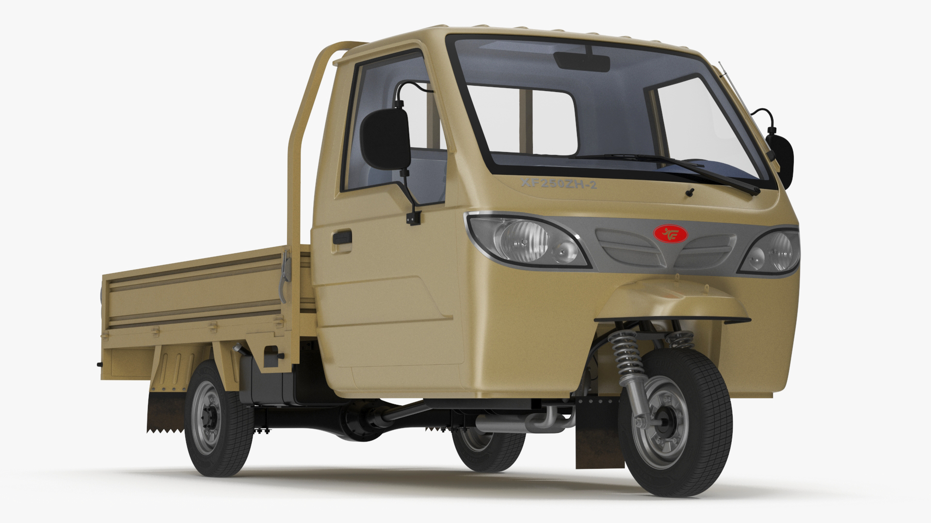 3D model Three Wheel Cargo Tuk-Tuk with Open Body