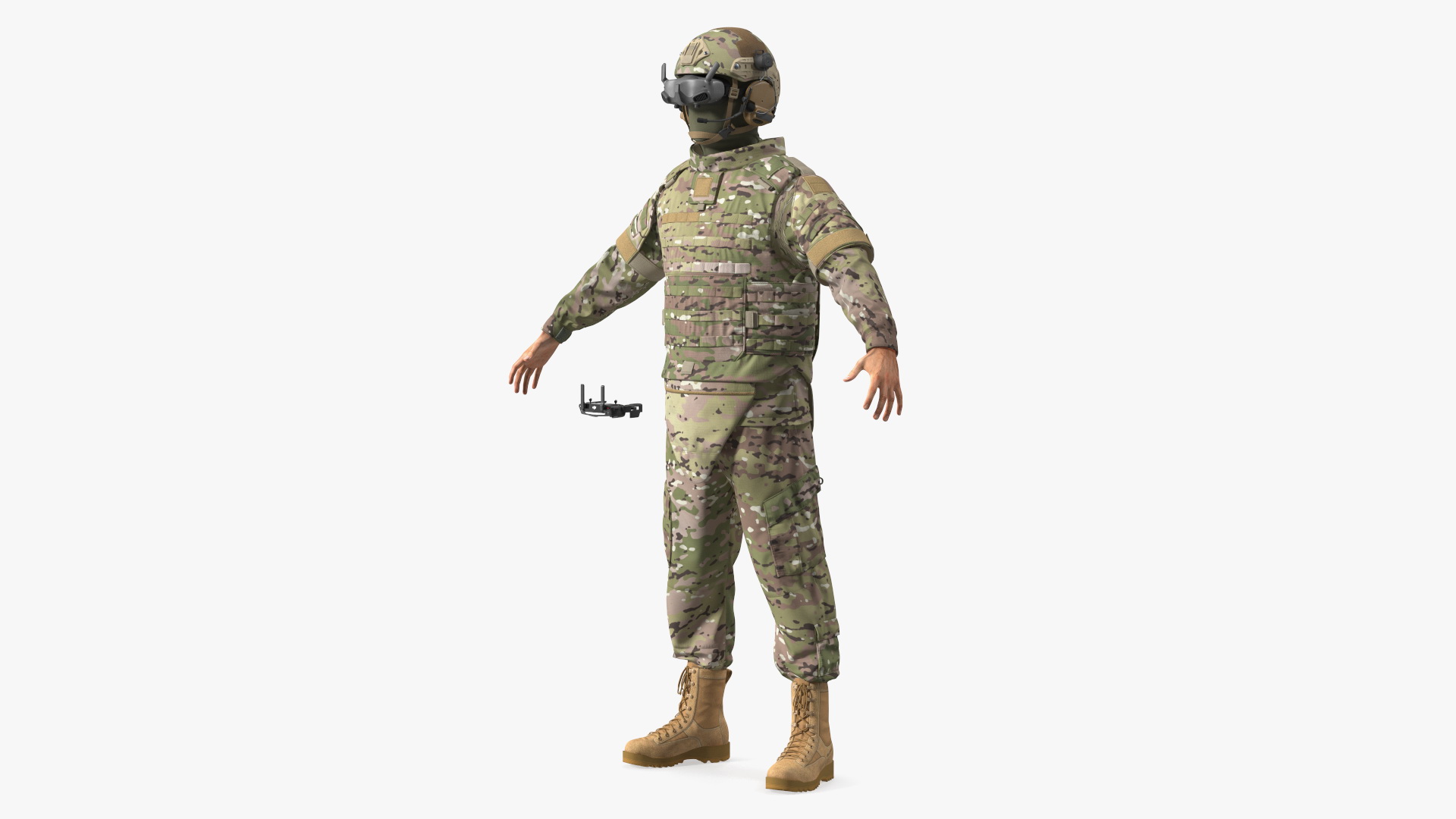 3D FPV Drone Military Operator Fur
