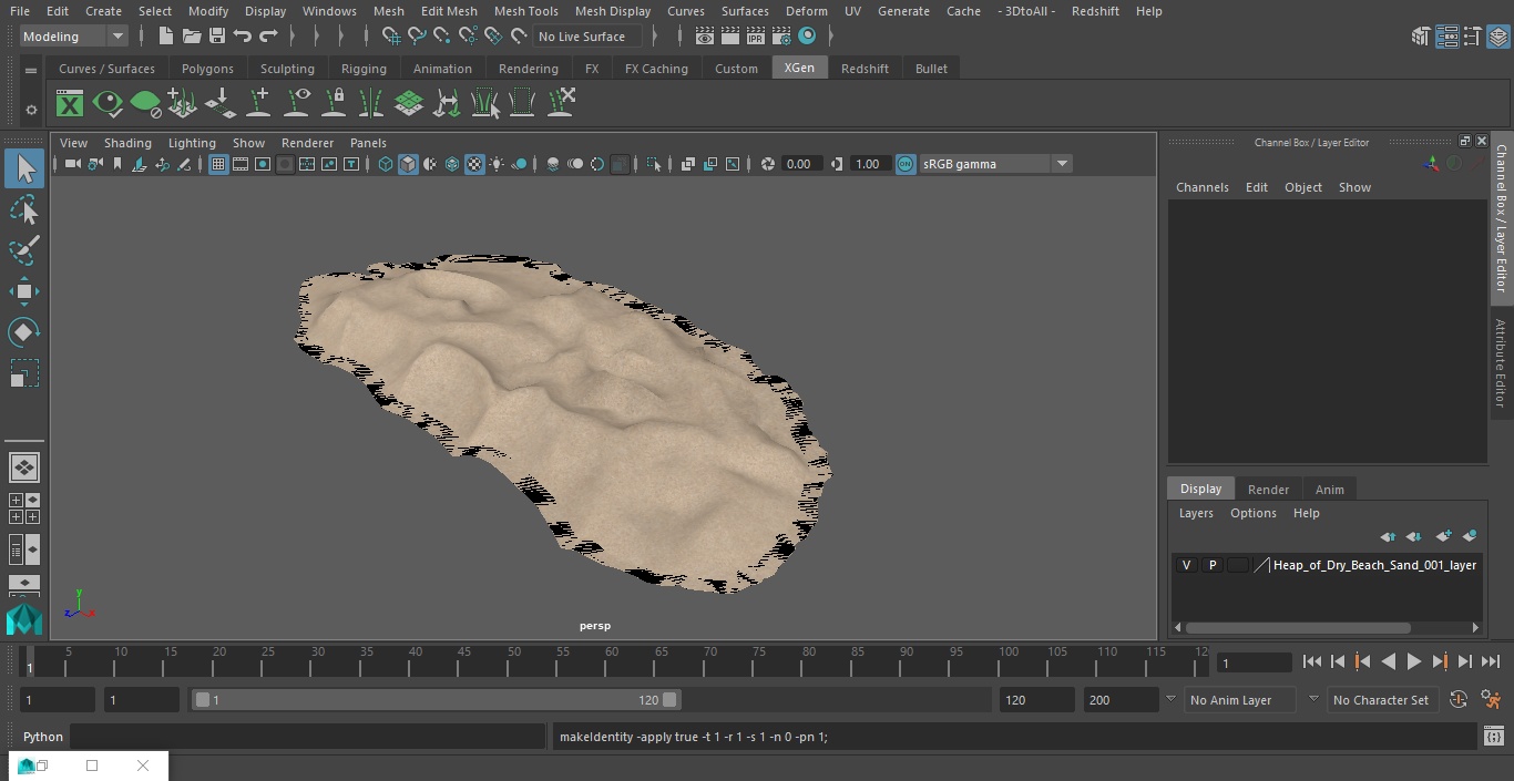 Heap of Dry Beach Sand 3D
