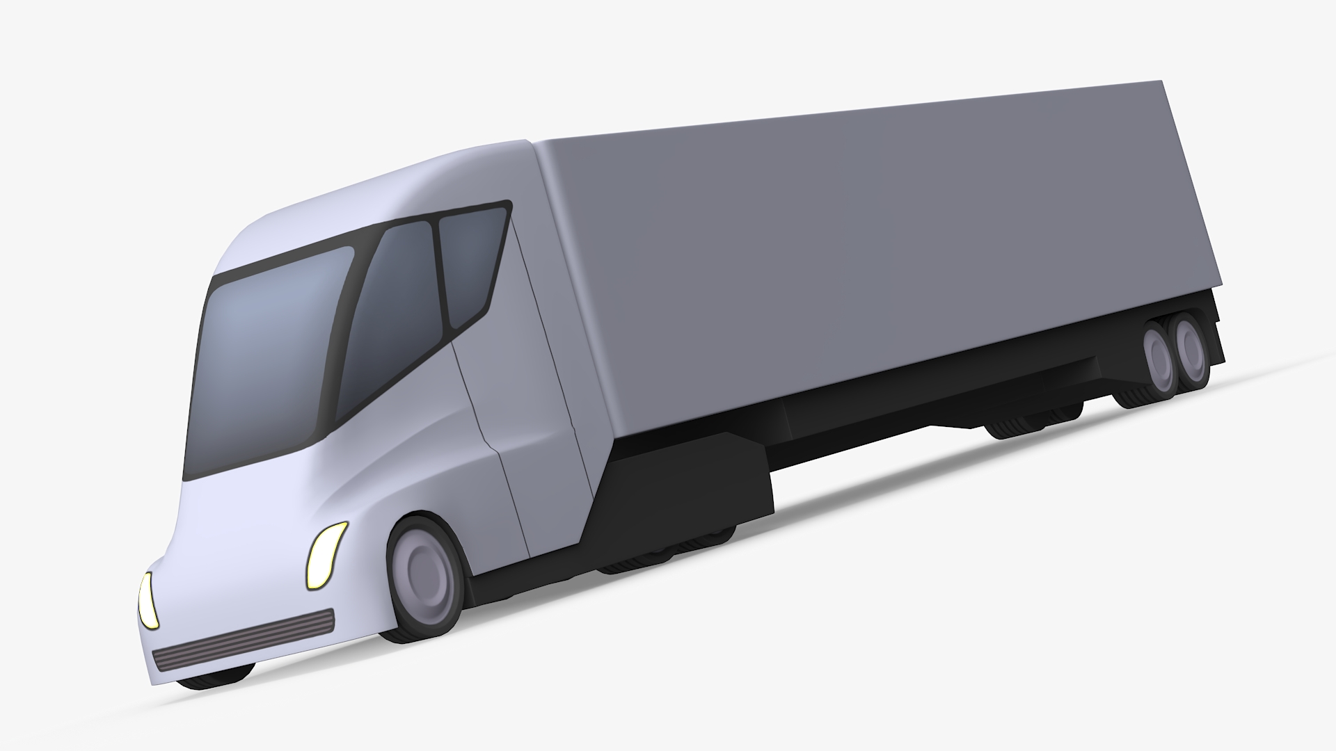 Playful Tesla Semi Truck 3D model