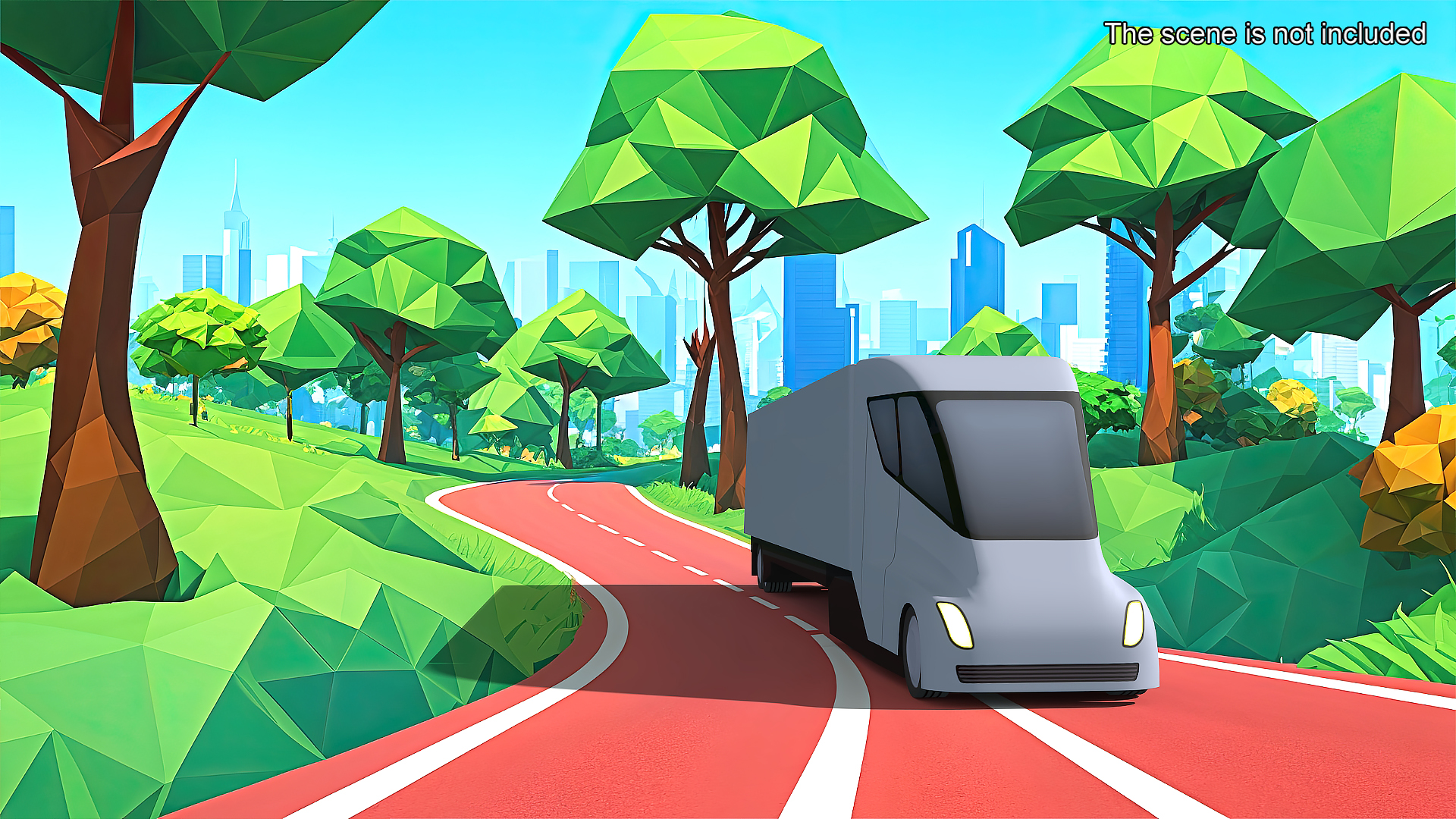 Playful Tesla Semi Truck 3D model
