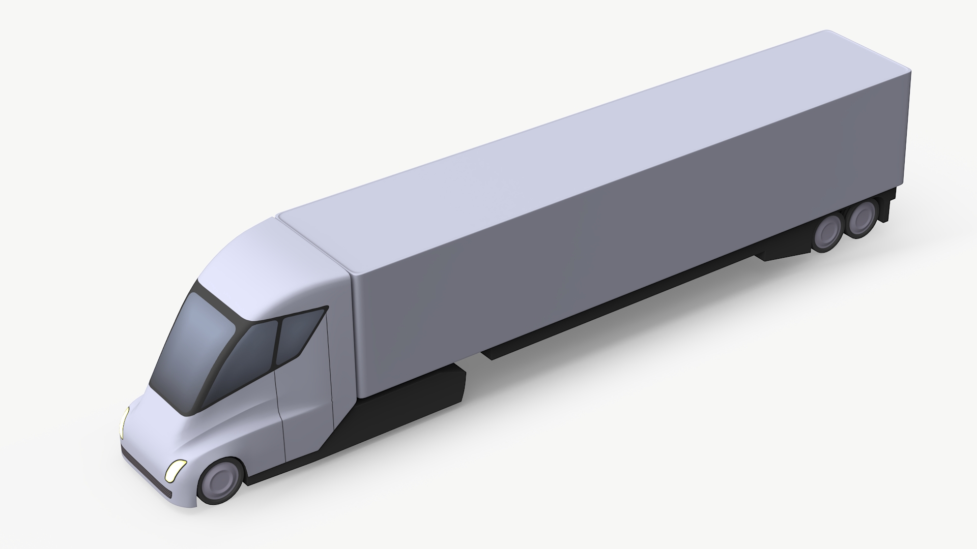 Playful Tesla Semi Truck 3D model