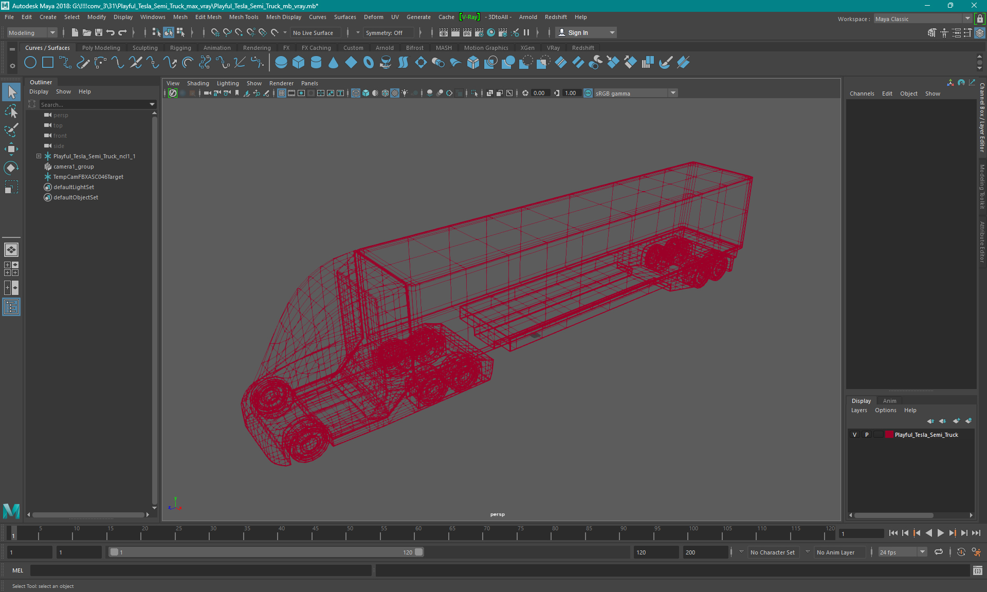 Playful Tesla Semi Truck 3D model