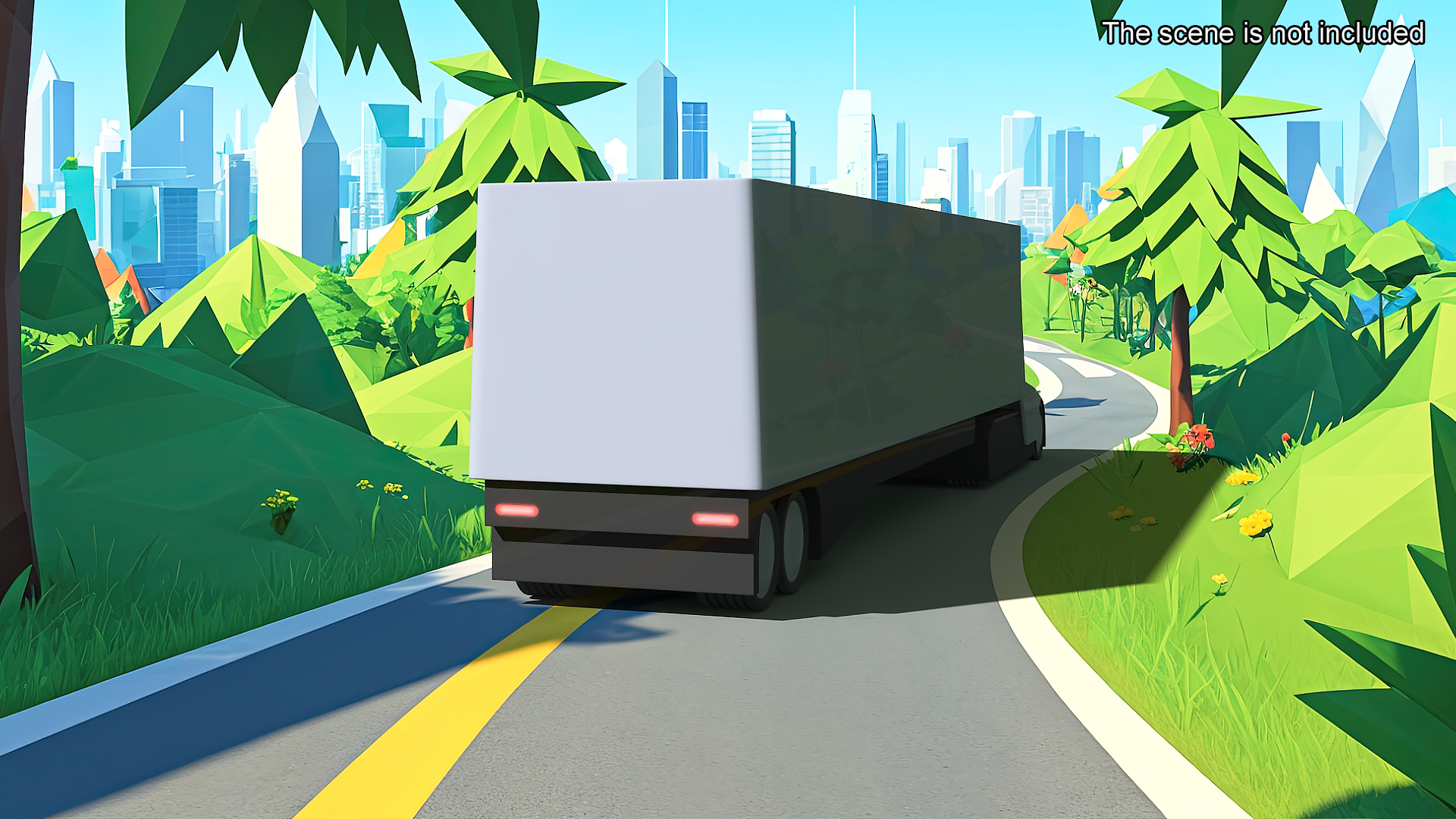 Playful Tesla Semi Truck 3D model