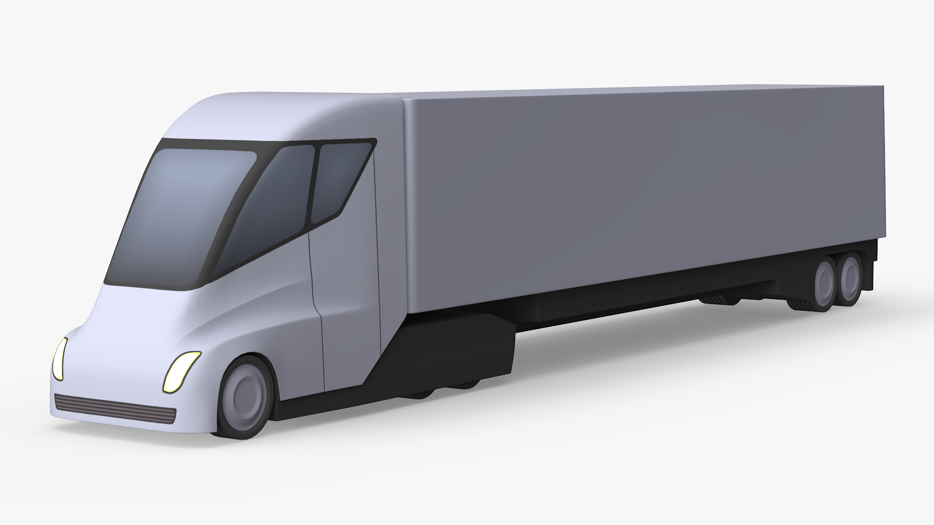 Playful Tesla Semi Truck 3D model