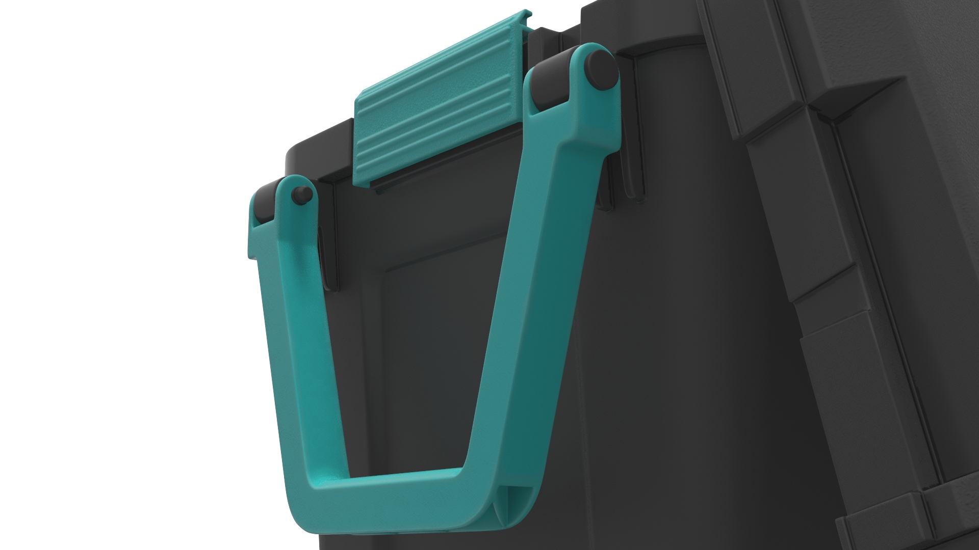 3D Plastic Storage Container Open Green