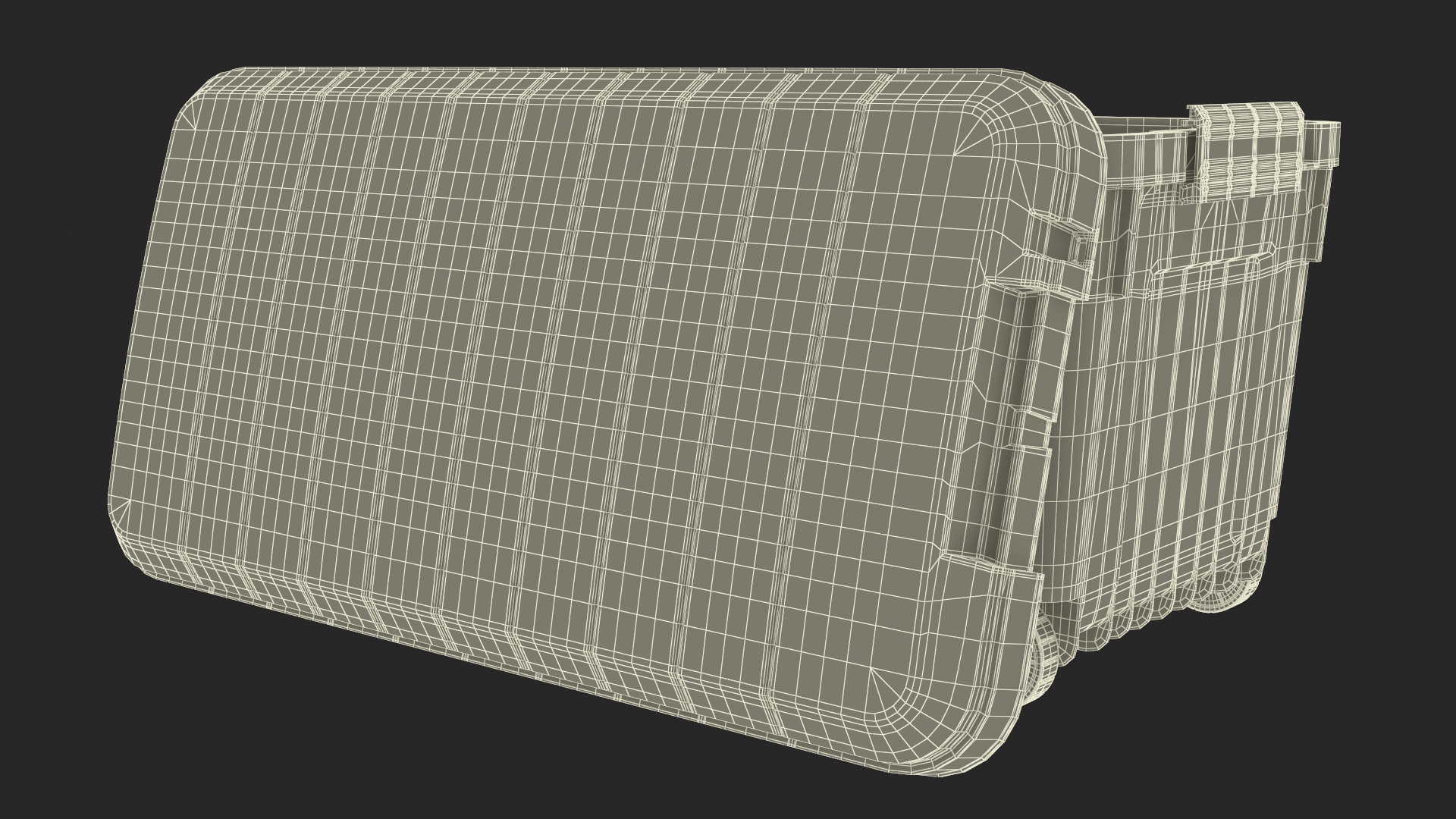 3D Plastic Storage Container Open Green