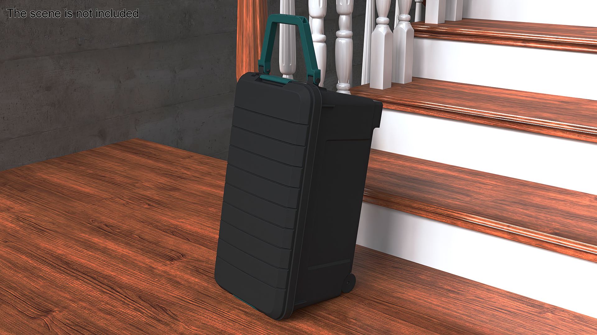 3D Plastic Storage Container Open Green