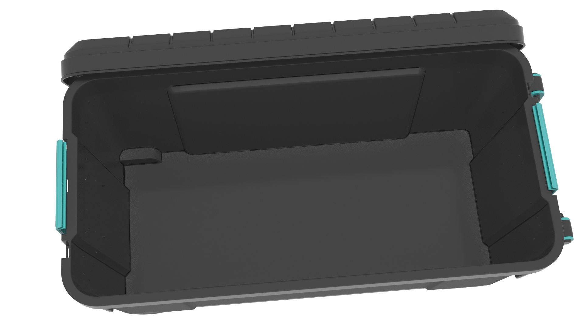 3D Plastic Storage Container Open Green