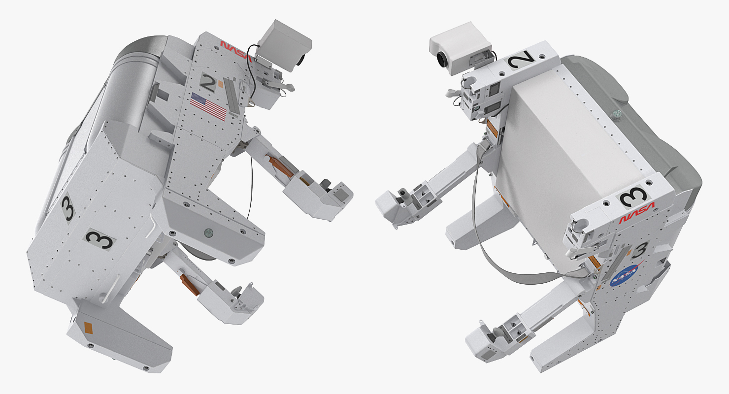 Astronaut in Spacesuit A7L with Manned Maneuvering Unit Rigged 3D