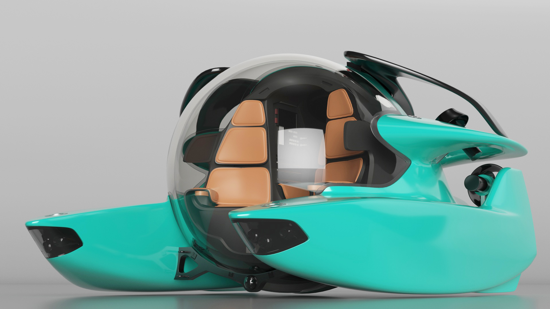 3D Luxurious Personal Submarine model