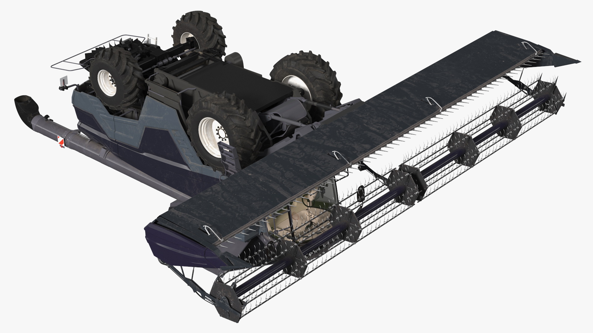 3D Harvester Massey Ferguson Ideal Rigged model