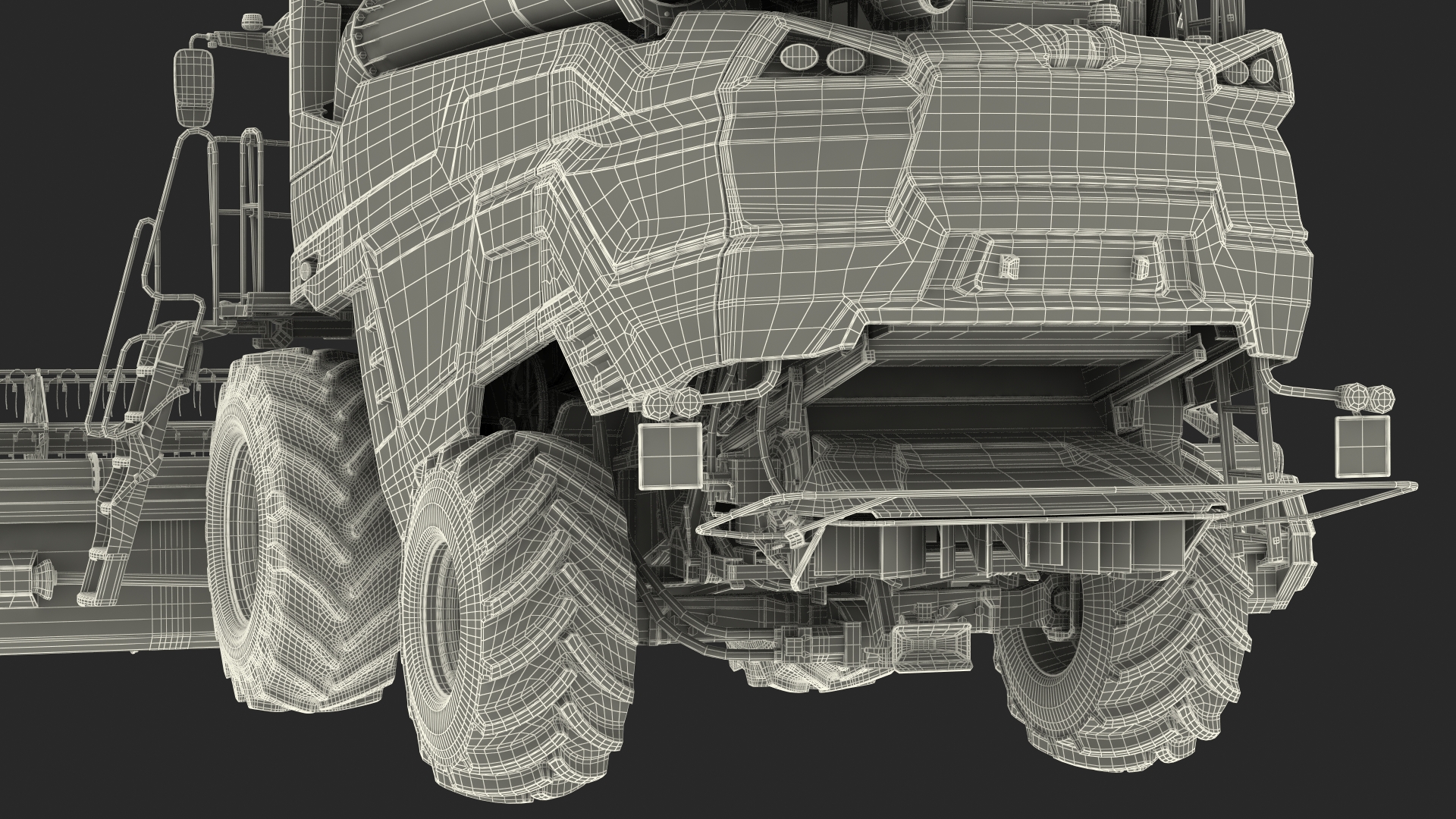 3D Harvester Massey Ferguson Ideal Rigged model