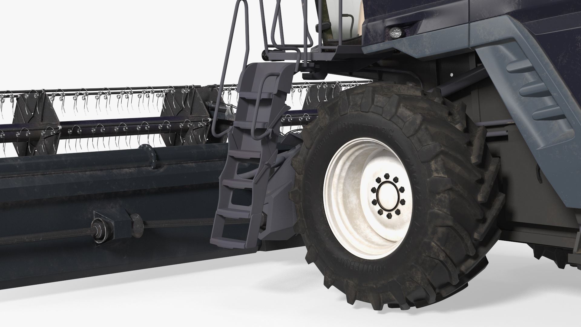 3D Harvester Massey Ferguson Ideal Rigged model