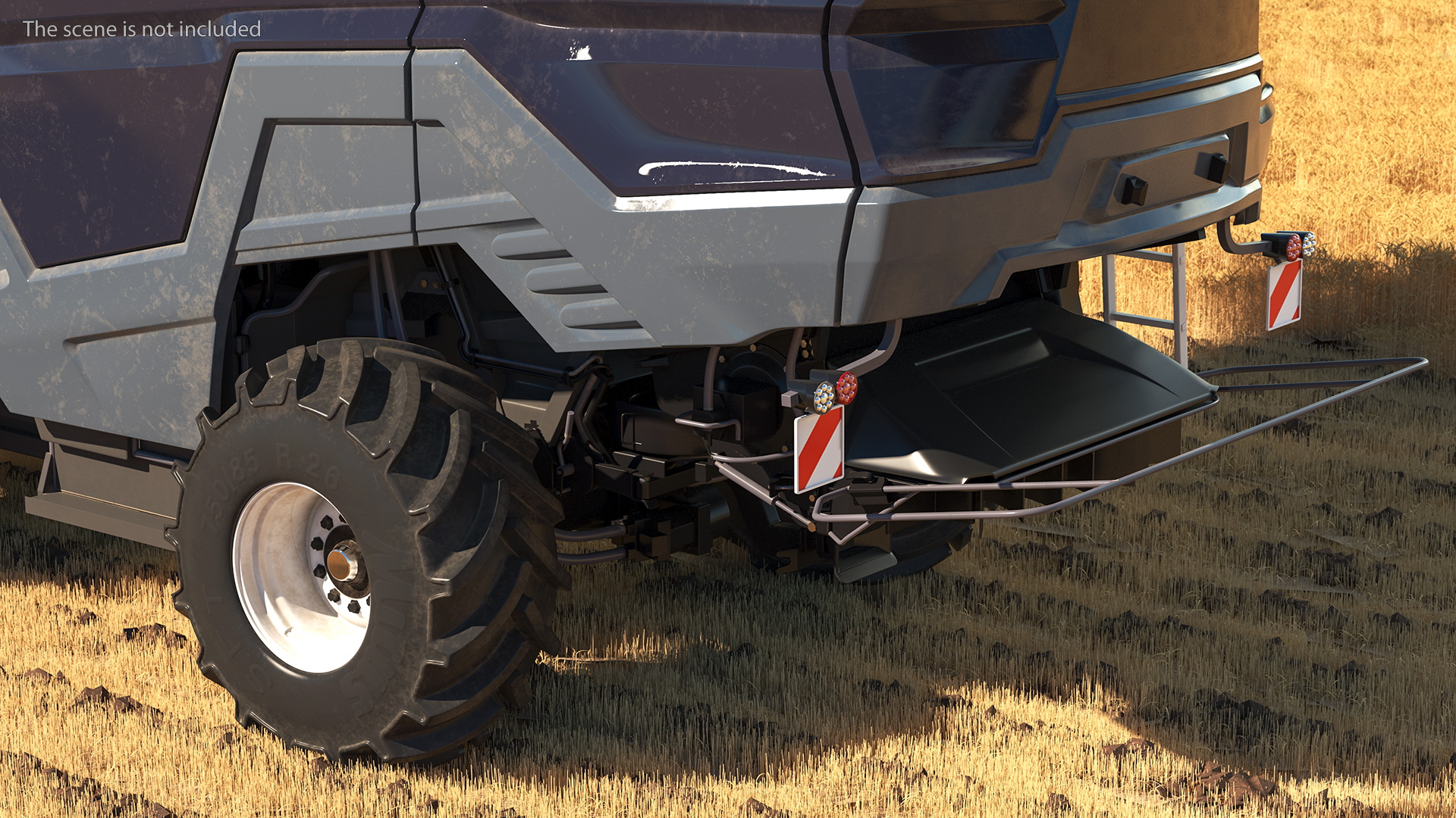 3D Harvester Massey Ferguson Ideal Rigged model