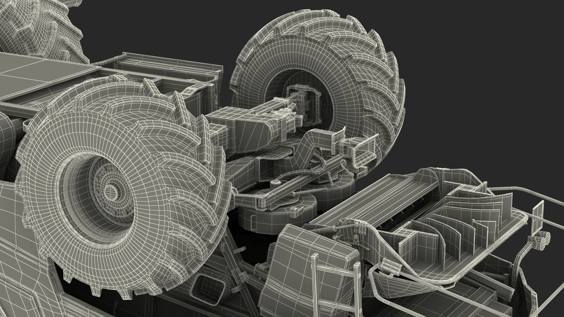 3D Harvester Massey Ferguson Ideal Rigged model