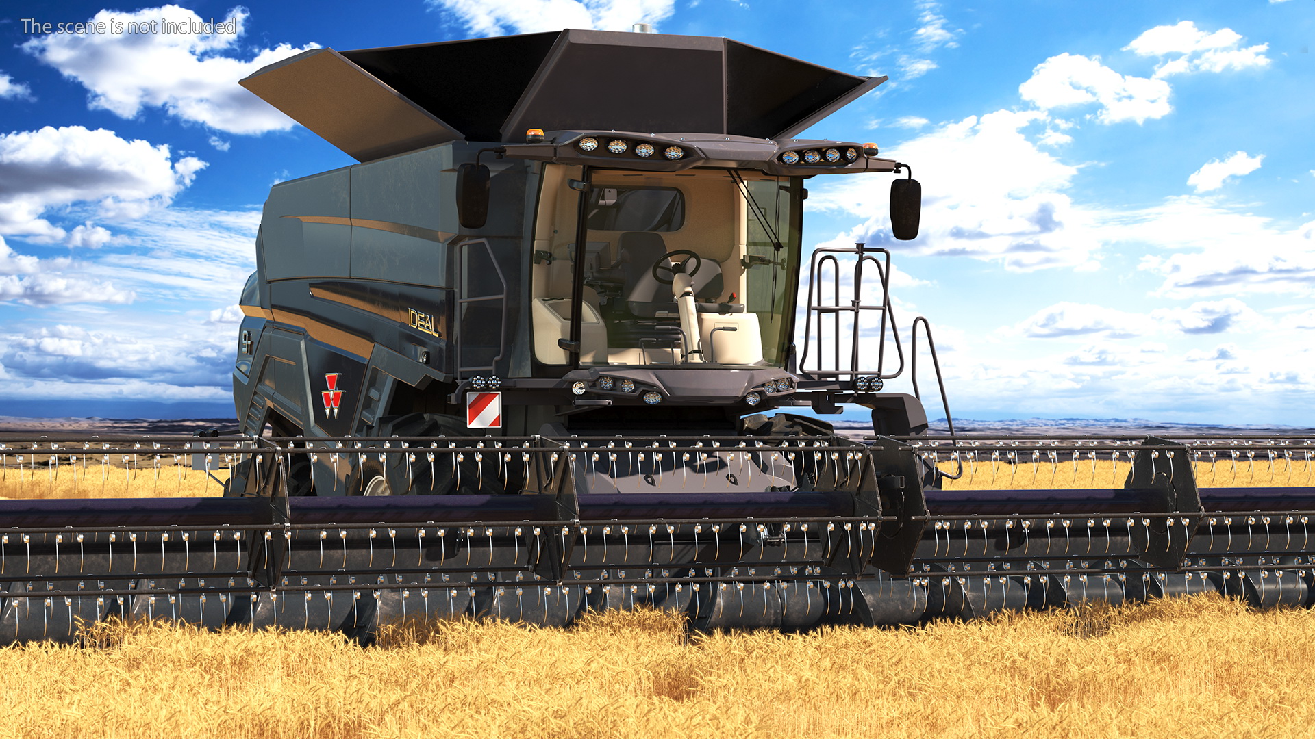3D Harvester Massey Ferguson Ideal Rigged model