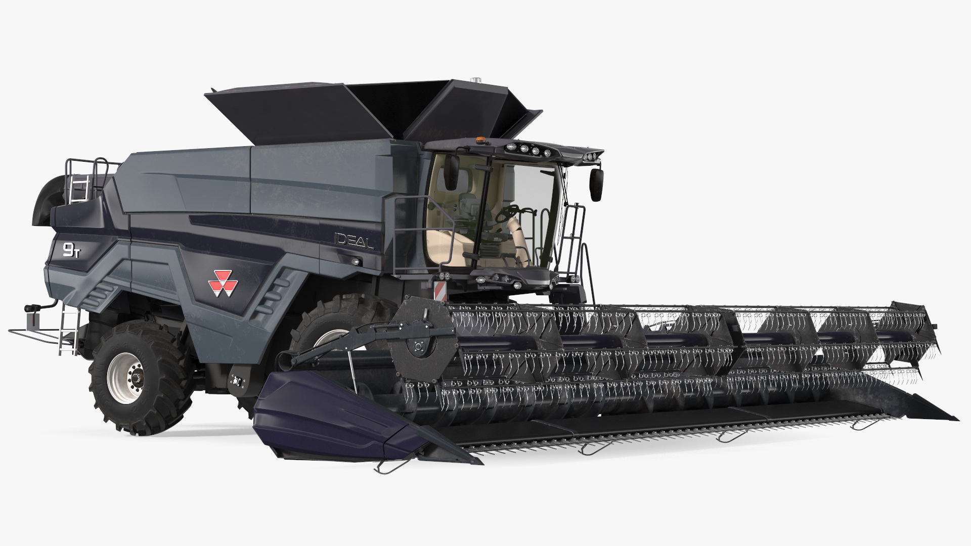 3D Harvester Massey Ferguson Ideal Rigged model