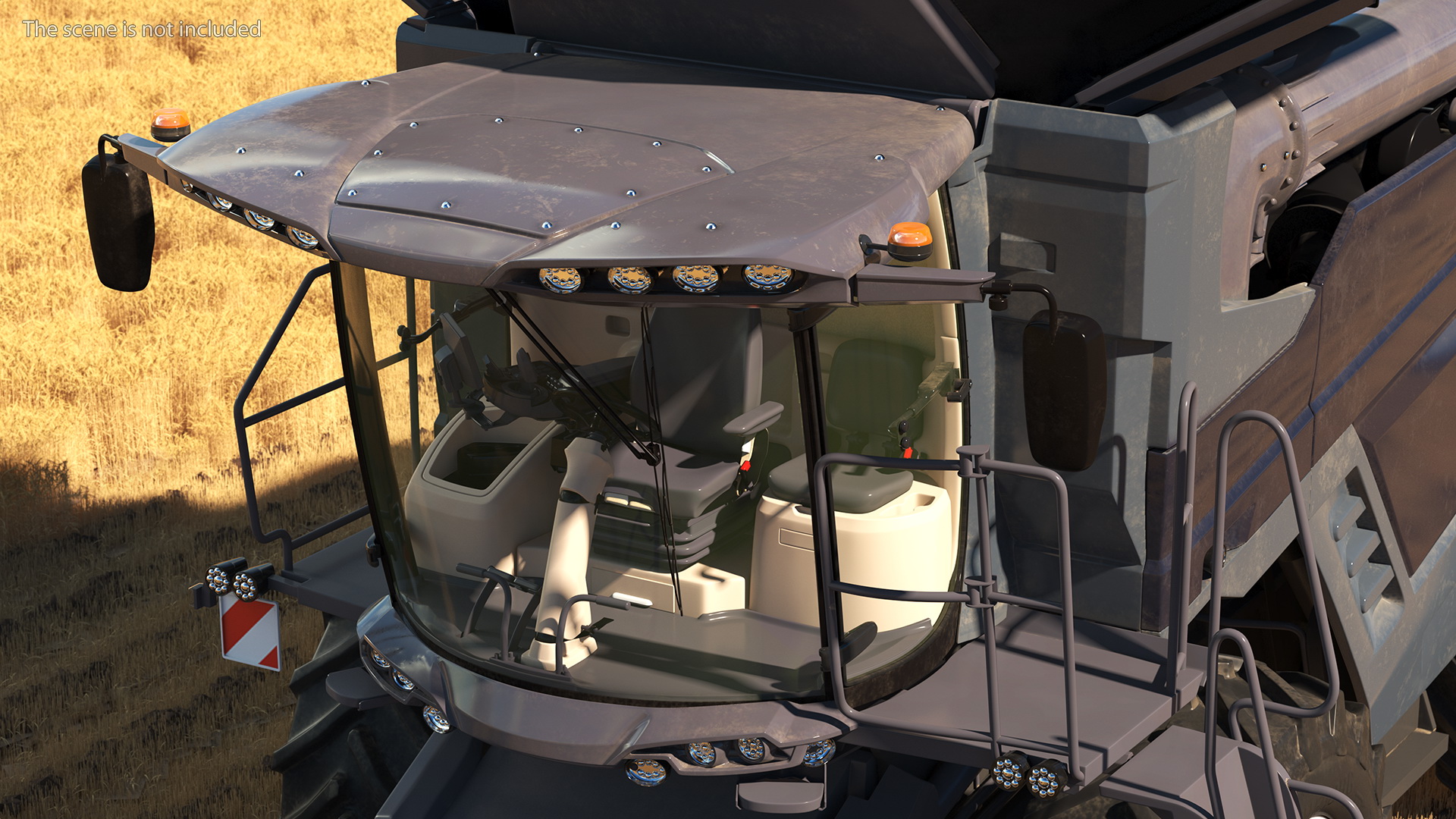 3D Harvester Massey Ferguson Ideal Rigged model