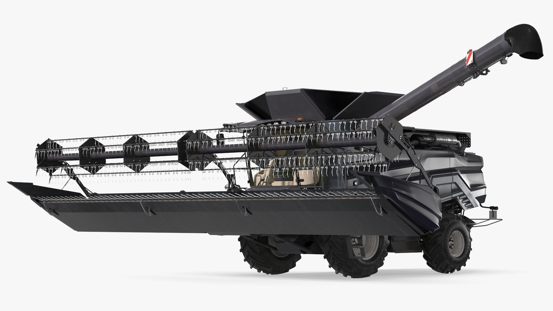 3D Harvester Massey Ferguson Ideal Rigged model