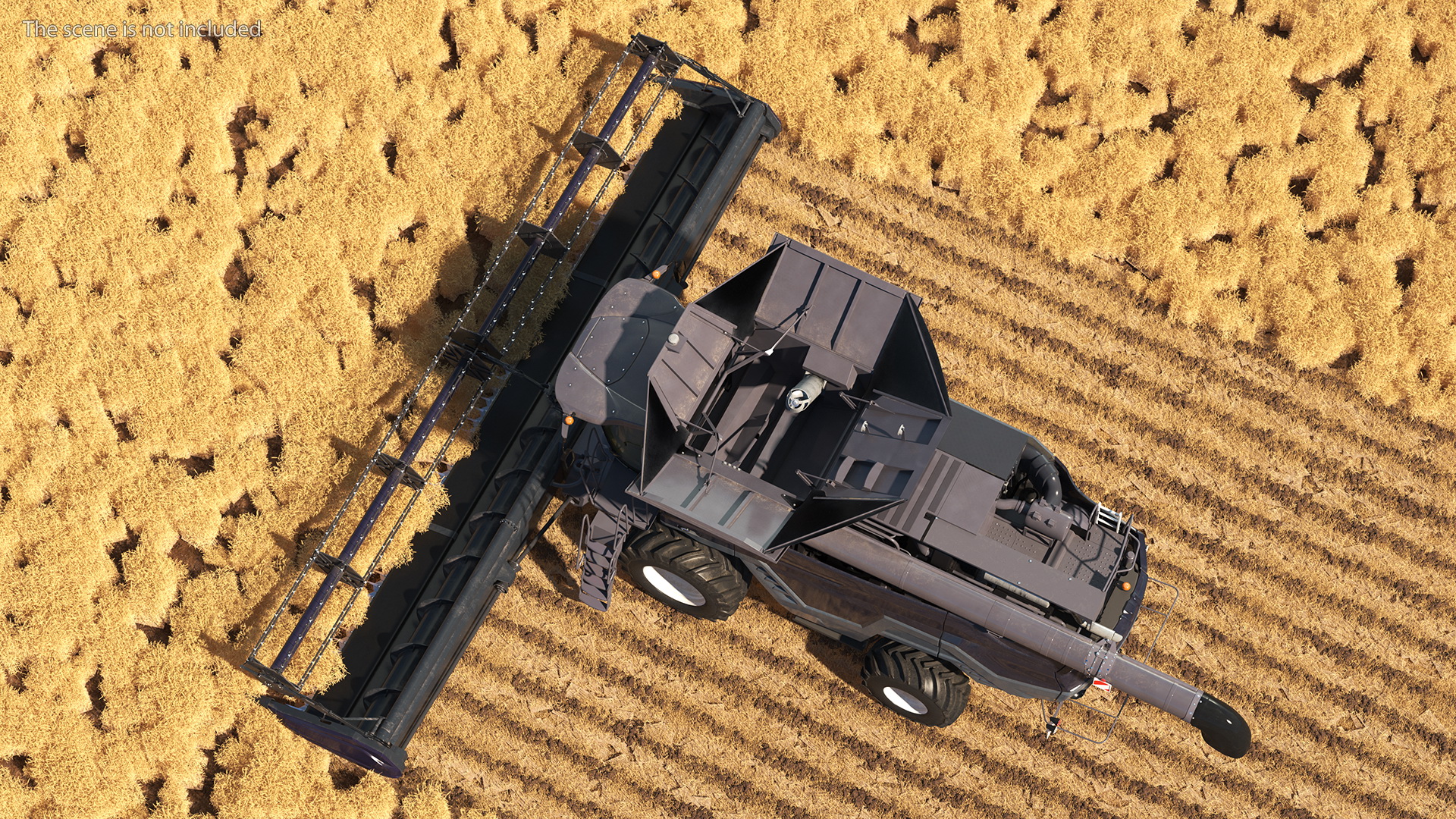 3D Harvester Massey Ferguson Ideal Rigged model