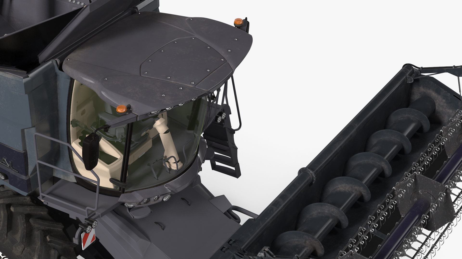 3D Harvester Massey Ferguson Ideal Rigged model