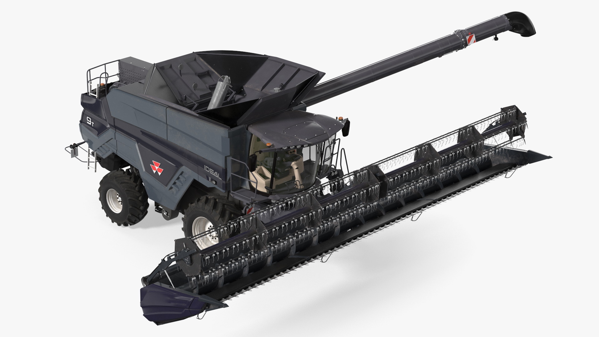 3D Harvester Massey Ferguson Ideal Rigged model
