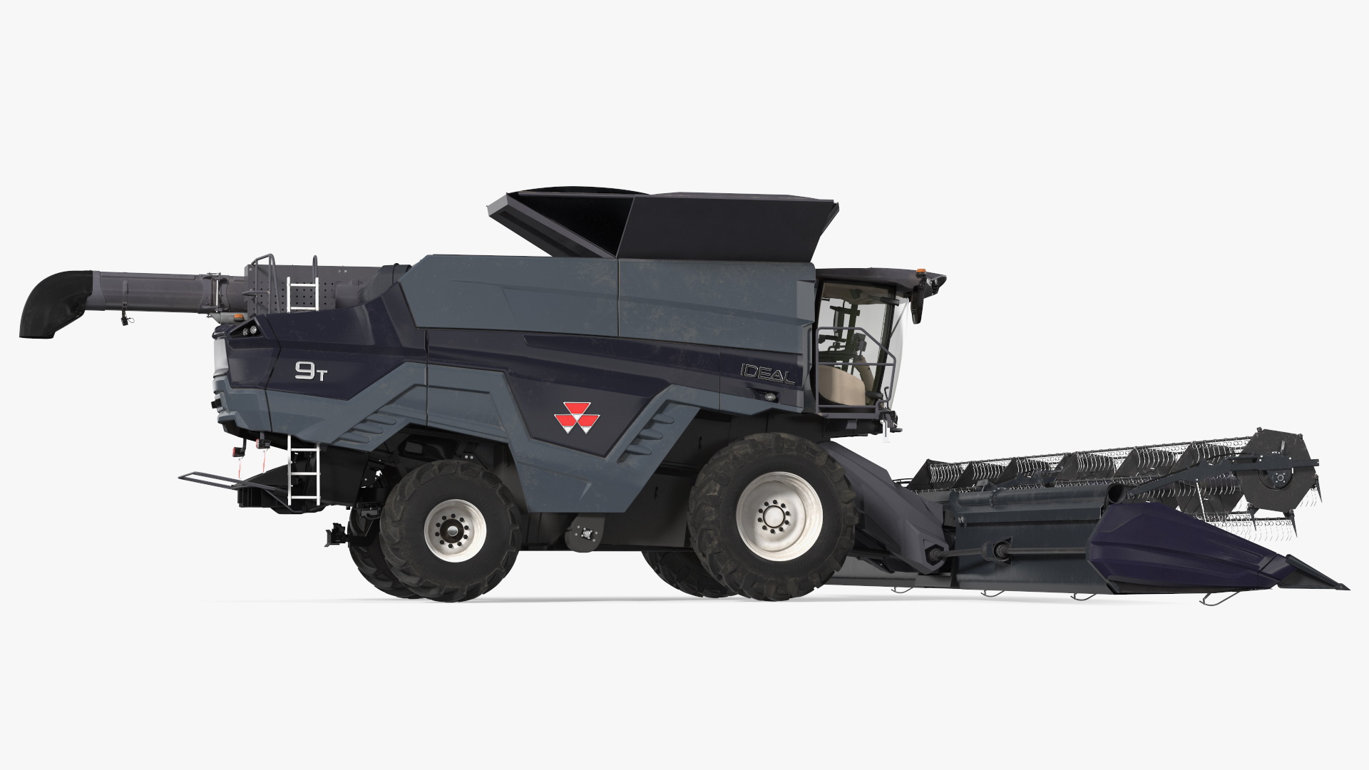 3D Harvester Massey Ferguson Ideal Rigged model
