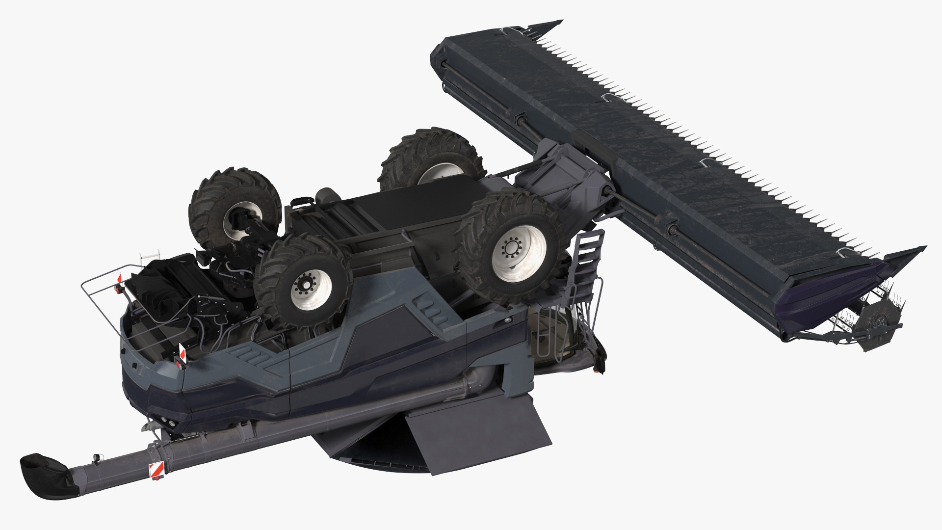 3D Harvester Massey Ferguson Ideal Rigged model