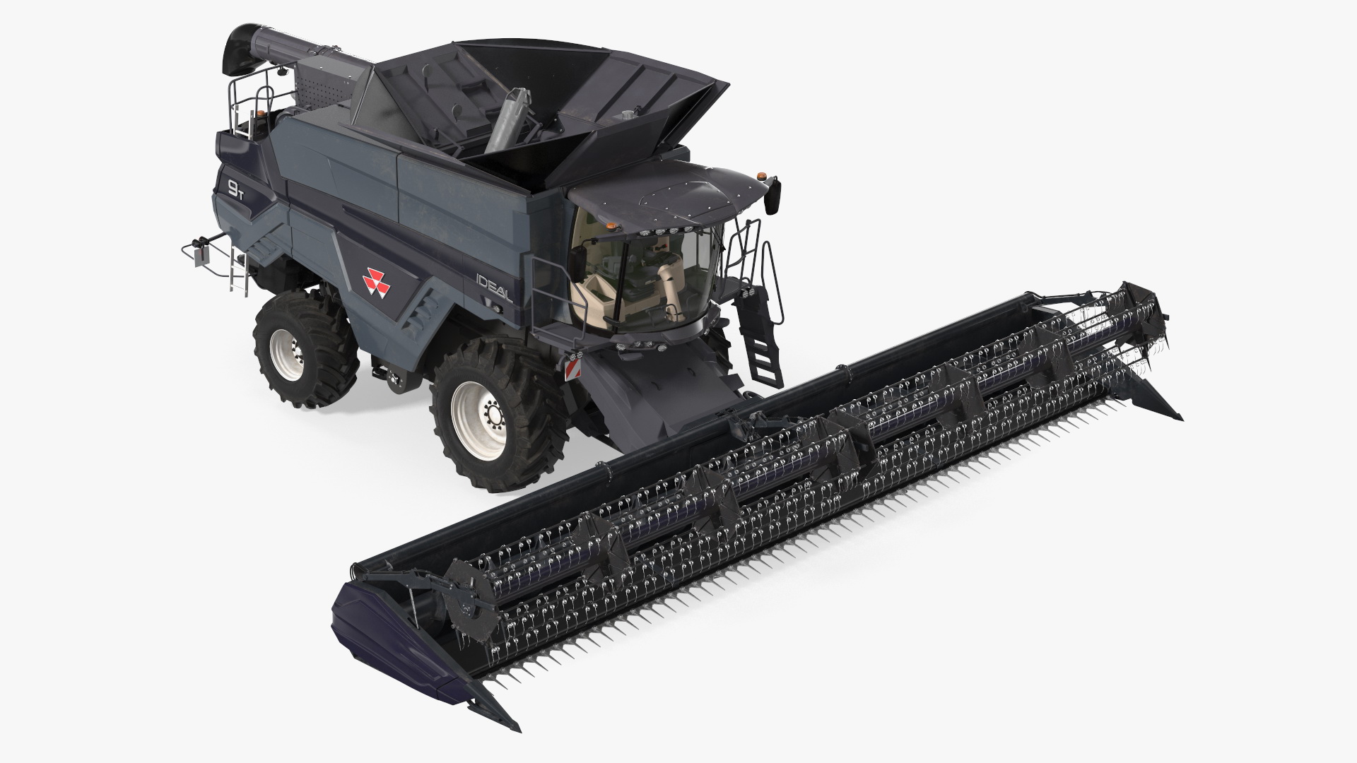 3D Harvester Massey Ferguson Ideal Rigged model