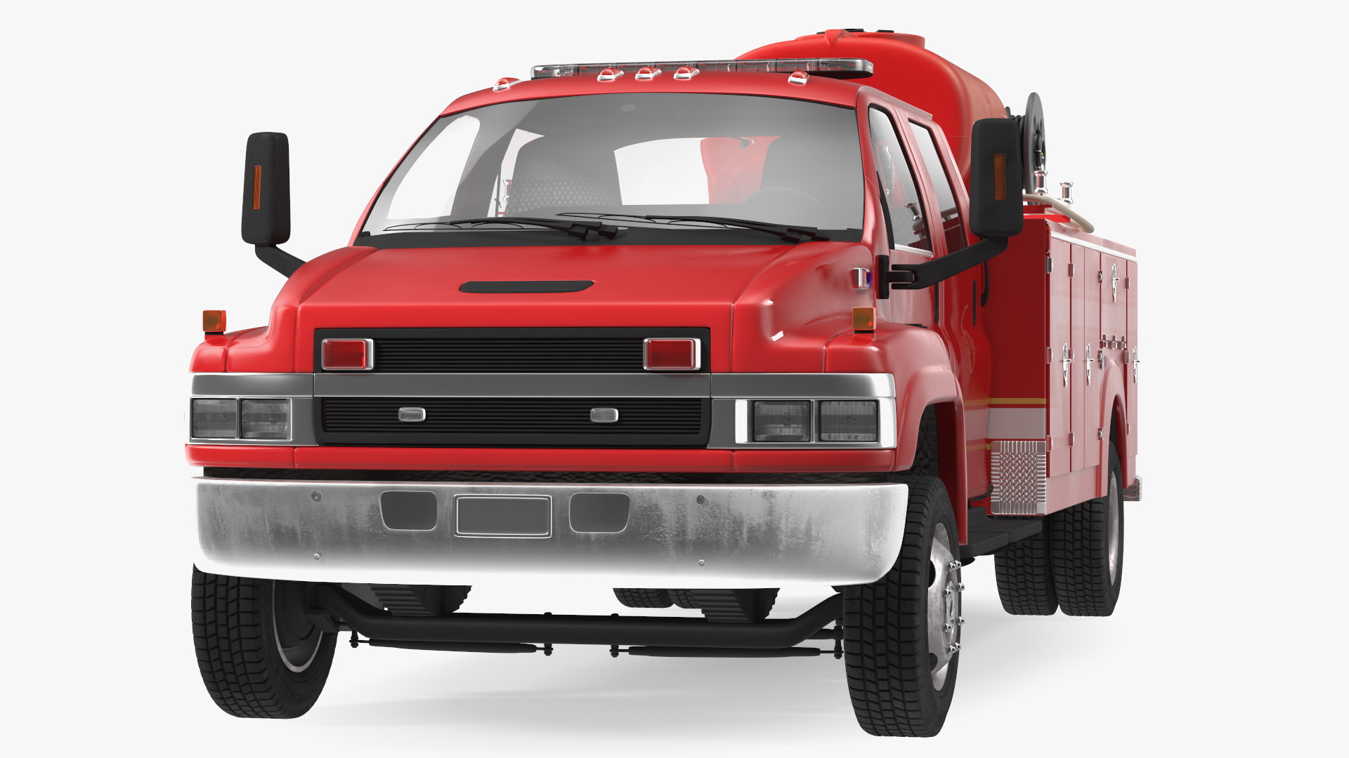 3D Fire Department Truck with Tank