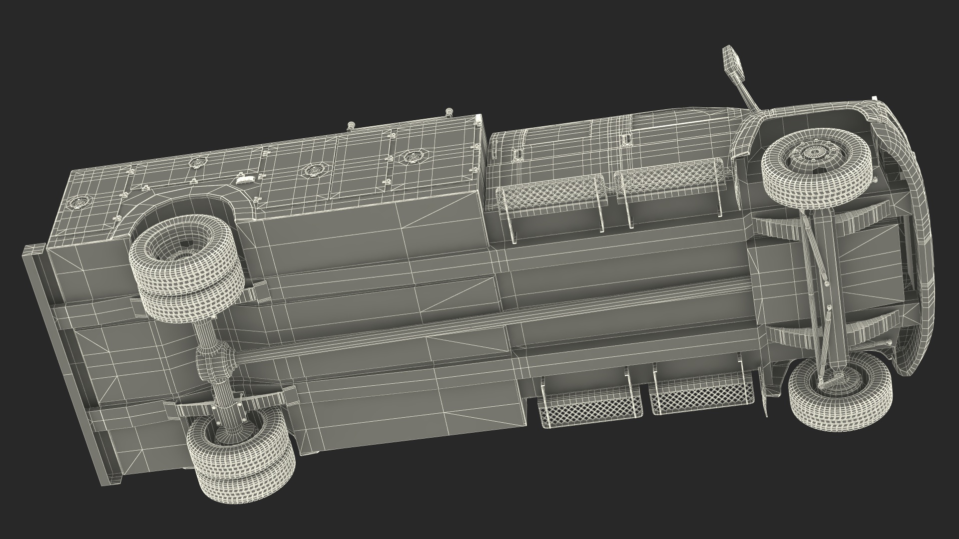 3D Fire Department Truck with Tank