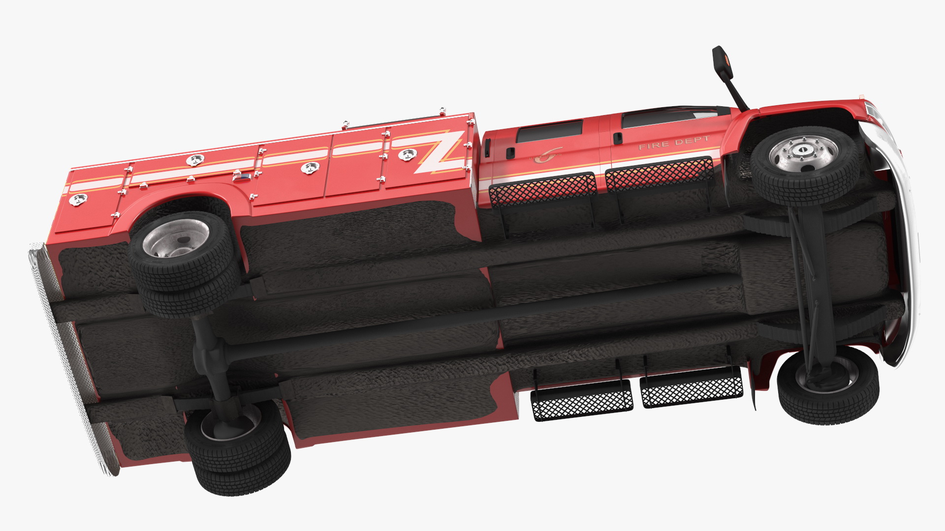 3D Fire Department Truck with Tank