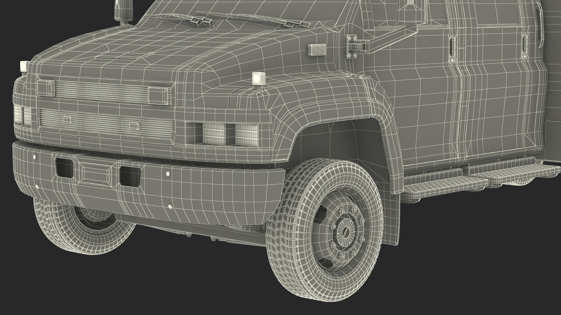 3D Fire Department Truck with Tank