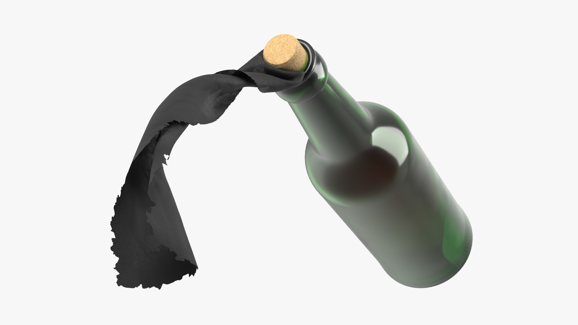 3D Incendiary Bottle Flying Fur model