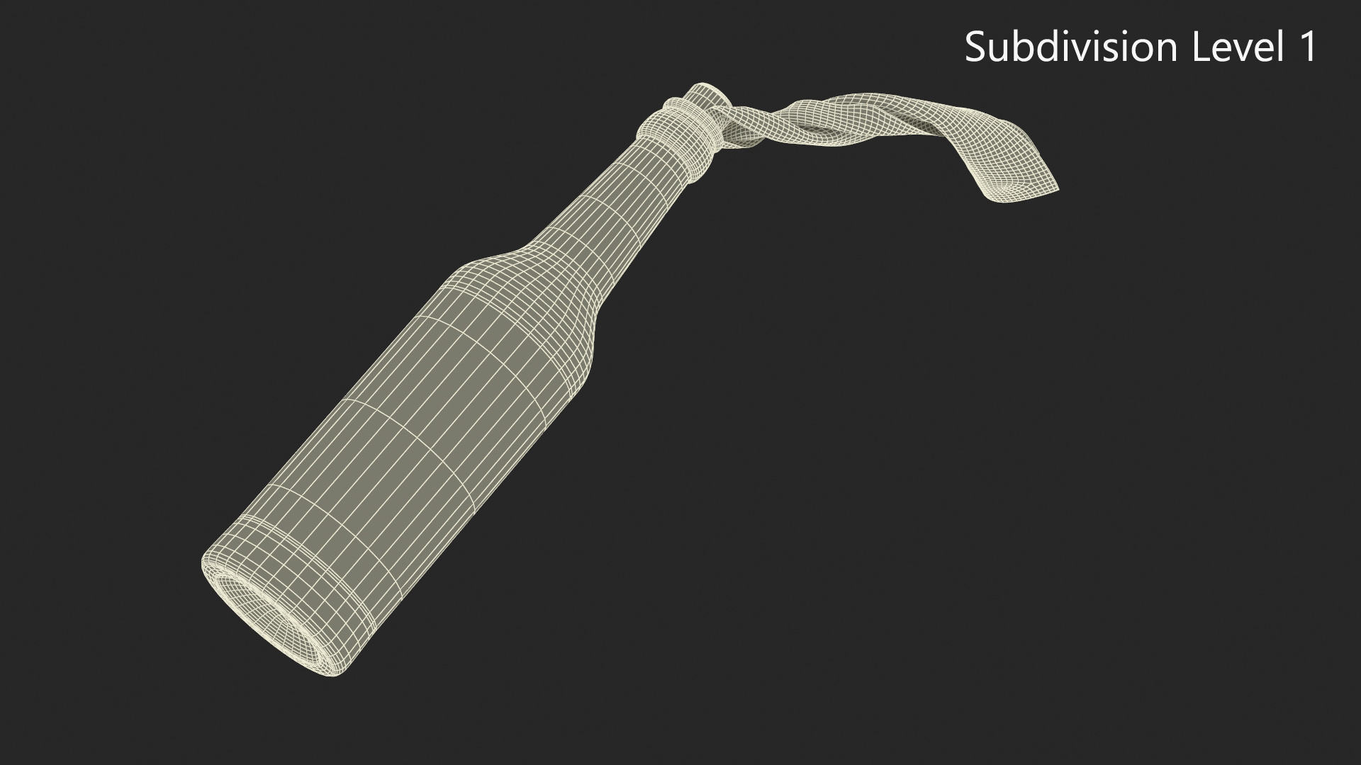 3D Incendiary Bottle Flying Fur model