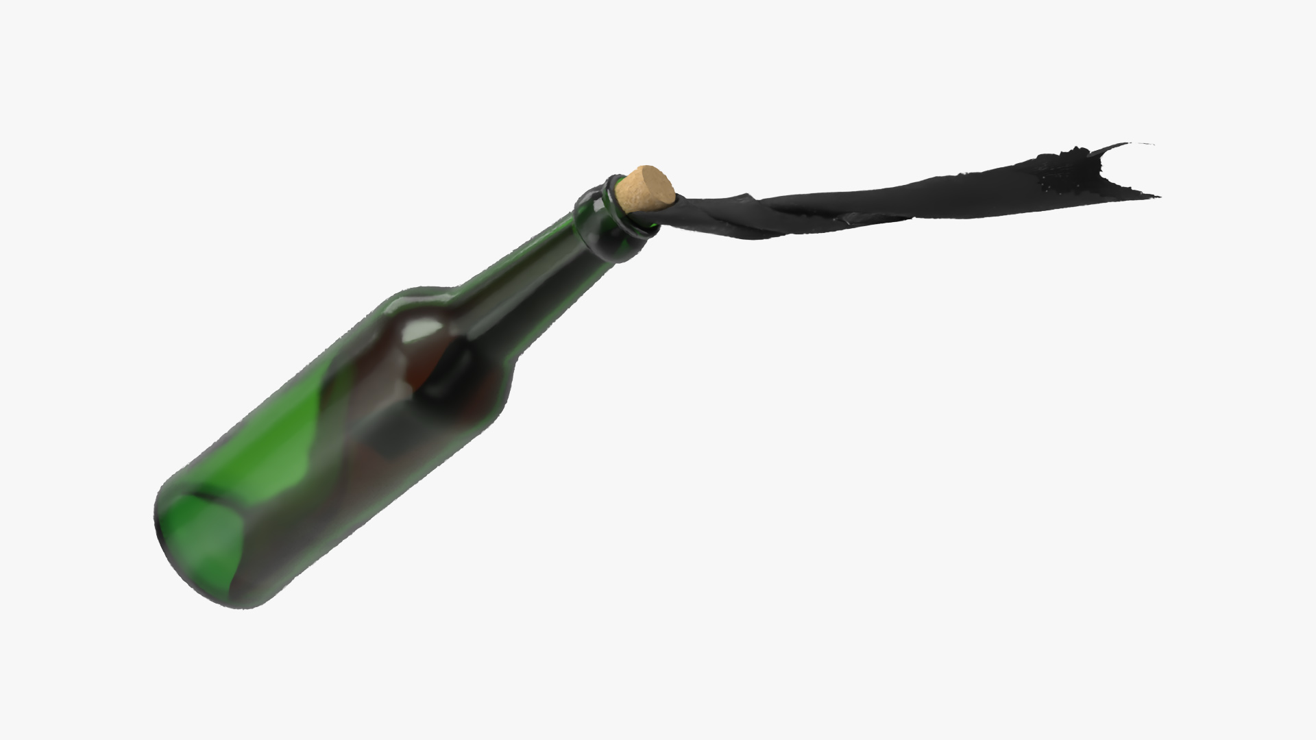 3D Incendiary Bottle Flying Fur model