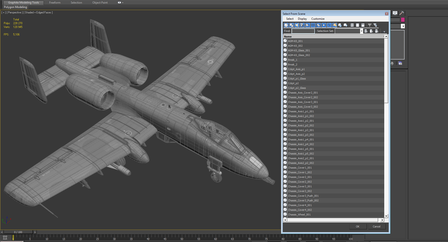 3D model Attack Aircraft A 10 Thunderbolt II
