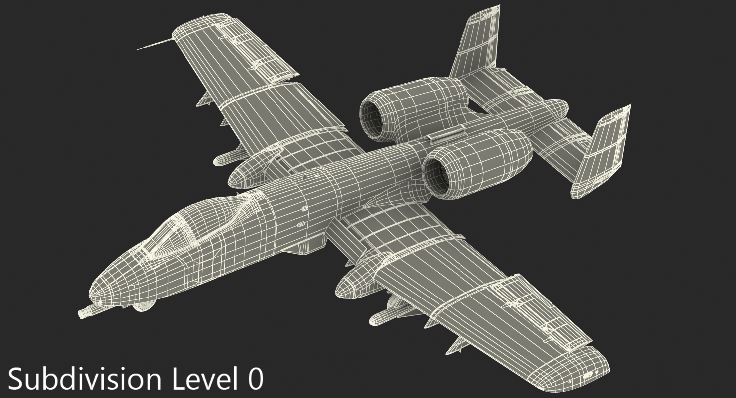 3D model Attack Aircraft A 10 Thunderbolt II