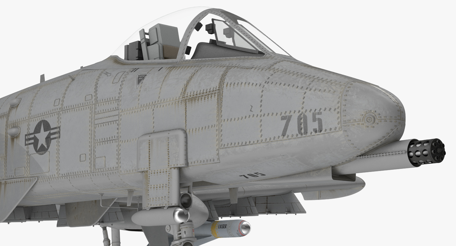3D model Attack Aircraft A 10 Thunderbolt II