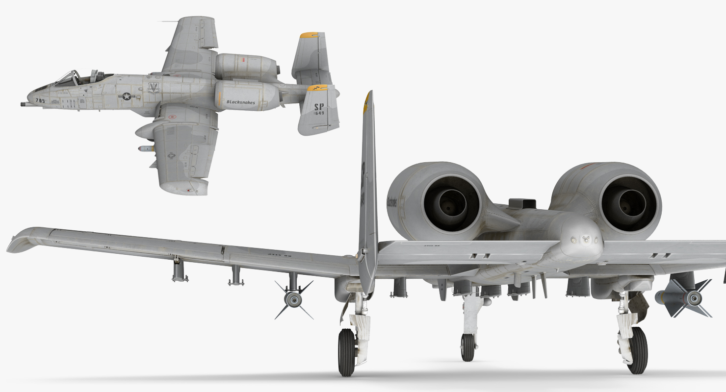 3D model Attack Aircraft A 10 Thunderbolt II