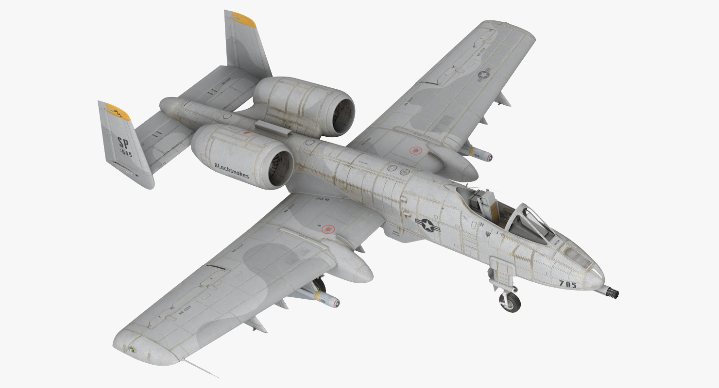 3D model Attack Aircraft A 10 Thunderbolt II