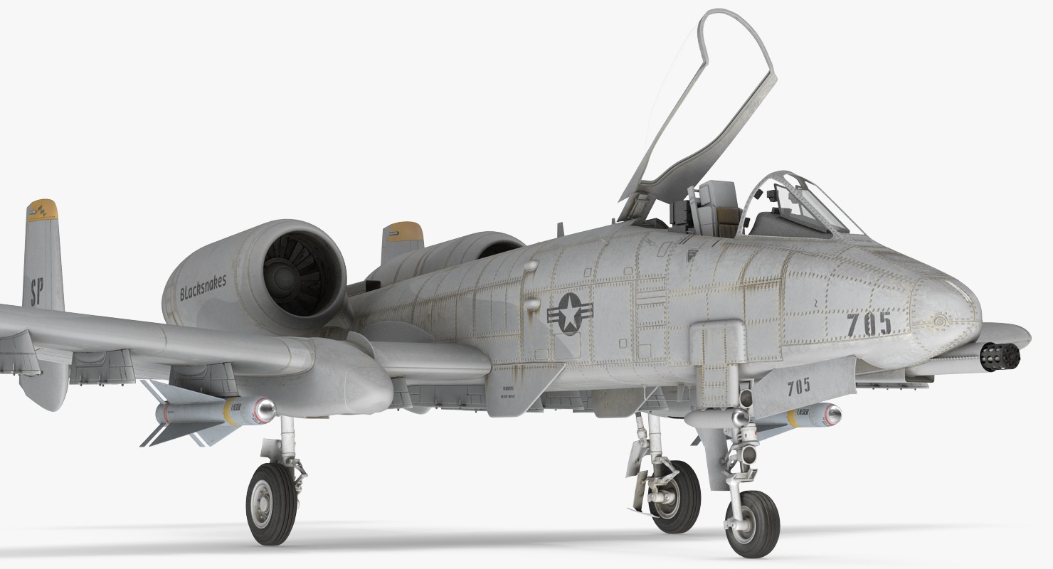3D model Attack Aircraft A 10 Thunderbolt II