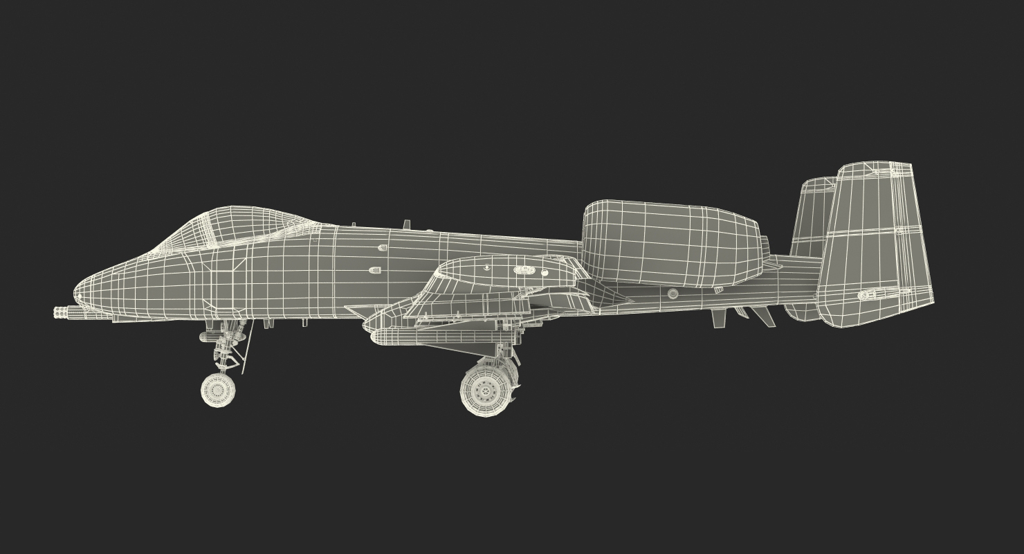 3D model Attack Aircraft A 10 Thunderbolt II