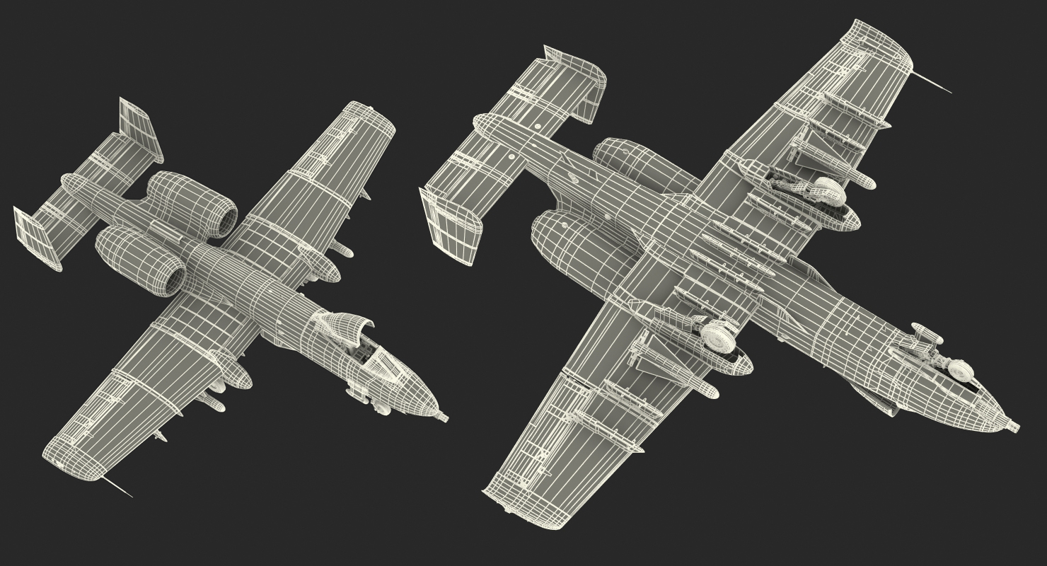 3D model Attack Aircraft A 10 Thunderbolt II