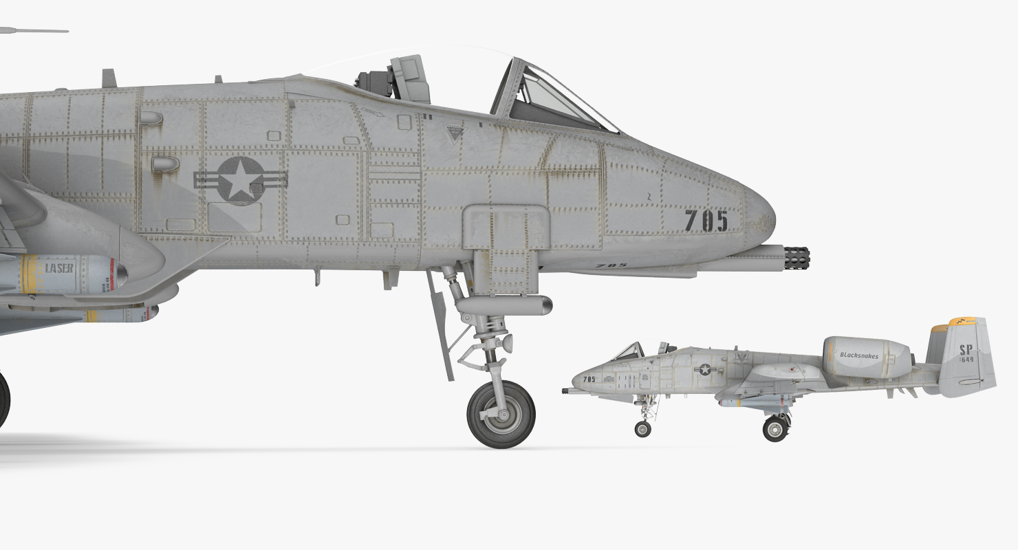 3D model Attack Aircraft A 10 Thunderbolt II