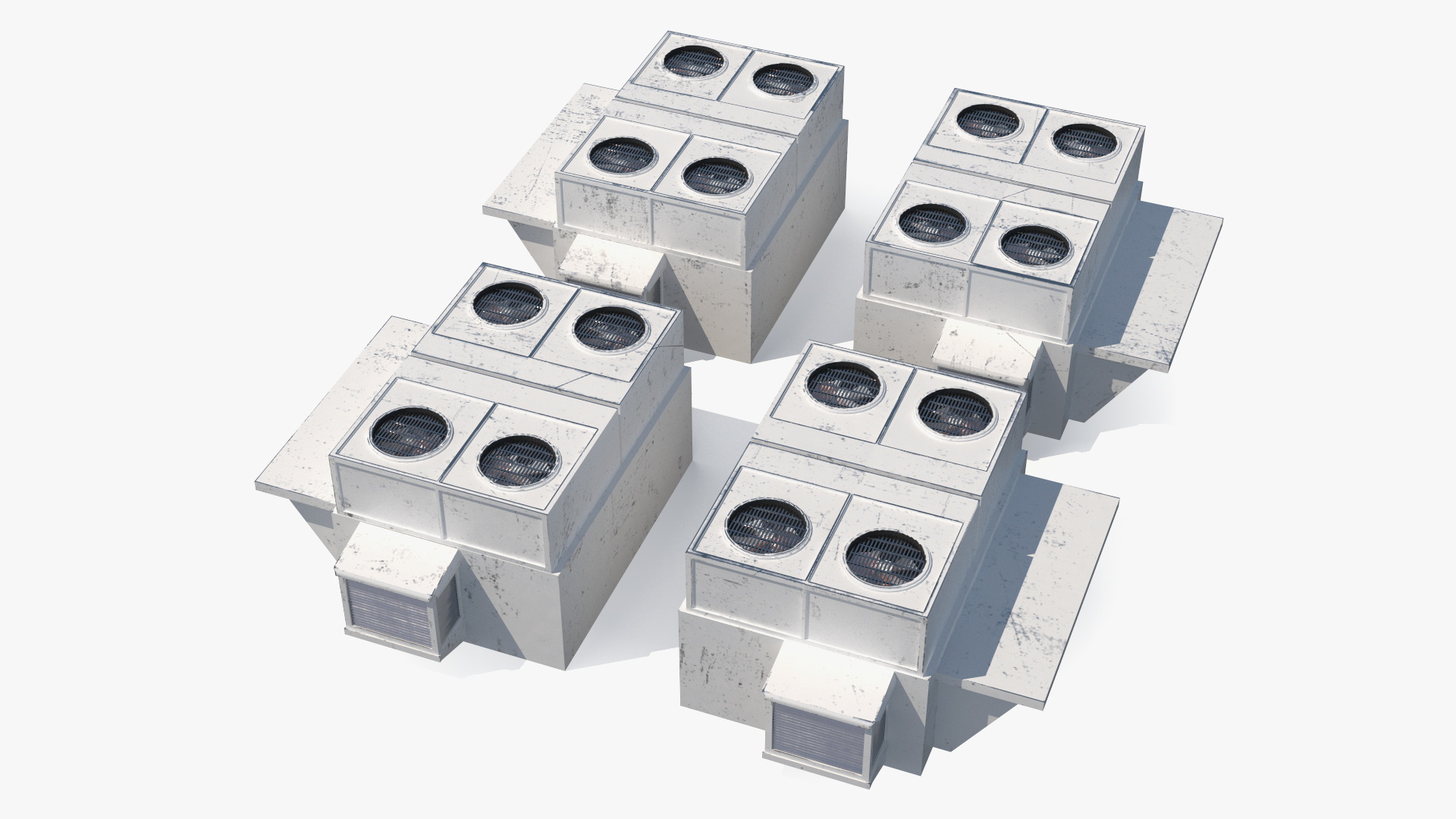 Commercial Rooftop HVAC Units 3D model